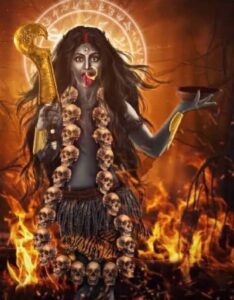 The Roar of Goddess Kali Conquering Chanda and Munda